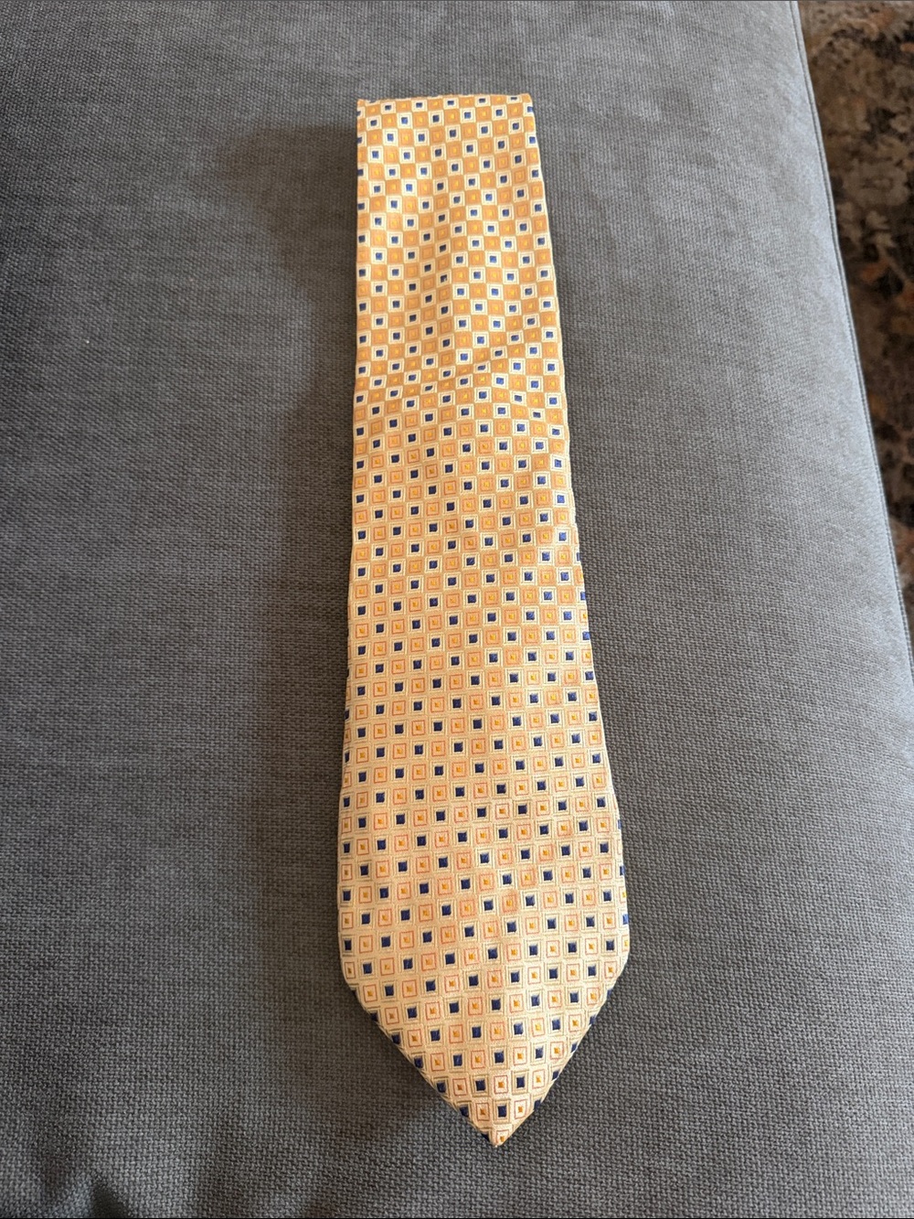 Paul Smith Yellow Geometric Silk Tie for Men